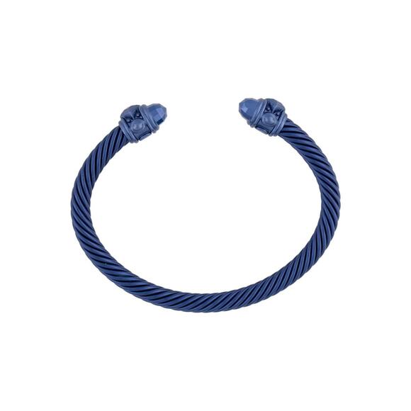 DAVID YURMAN Blue Aluminium Renaissance Classic Cable Bracelet - Picture 1 of 10